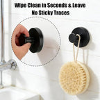 Mity rain Suction Cup Hooks for Door Wreaths, Reusable Metal Wreath Hangers for Front Door Glass Windows, Strong Hold No-Drill Wreath Holder Ideal for Holiday & Christmas Door Decorations（Black）