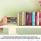 Mini Decorative Books For Home Decor, Small Wood Book Stack For Table Decor, Home Sweet Home decoration Books For Living Room Bookshelf, Farmhouse Stacked Books decoration（L48)