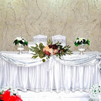 Firlar Artificial Wedding Arch Flowers Kit, 2 Pcs Decorative Floral Swag with Red Rose, Pink Peony and Eucalyptus Leaves Fake Peony Garland Wreath for Wedding Chair Party Ceremony Backdrop Decor