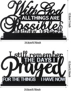Jetec I Still Remember The Days I Prayed Sign Inspirational Table Blessed Signs Motivational Decor Farmhouse Table Home Centerpieces Faith Wooden Shelf for Living Room Office(Stylish Style)