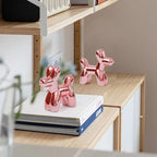 Notakia Cute Ceramics Balloon Dog Statue Crafts Living Room Desktop Decorations,Handmade Modern Small Ceramic Animal Statue Ornament Home Decor Accents