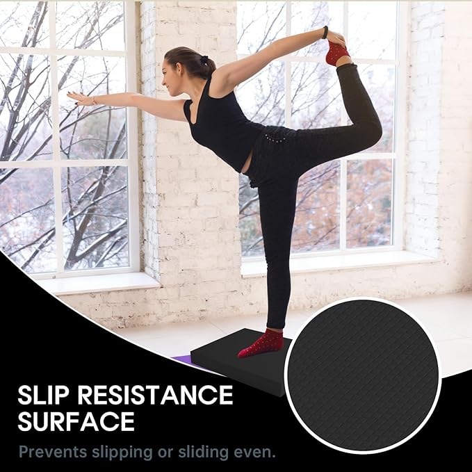 Balance Pad – Stability Trainer for Balance, Stretching, Physical Therapy, Exercise, Mobility, Rehabilitation and Core Training Non-Slip Closed Cell Foam Premium Balance Pad Knee Pad