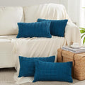 Fancy Homi 4 Packs Decorative Throw Pillow Covers for Living Room Couch Bed, Modern Farmhouse Boho Home Décor Accent Cushion Case, 20" x 12", Teal