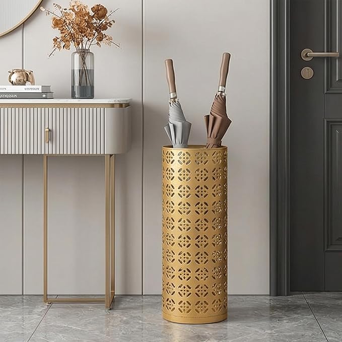 Metal Umbrella Stand with Coating and Nonslip Base for Home Offices Entryway Walking Stick Umbrella Storage