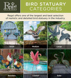 Regal Art & Gift Flying Bird Hanging Metal Mobile - Decorative Outdoor Wind Motion Sculpture for Patio, Porch & Garden Décor - Owl