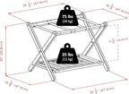 Winsome Remy Luggage Rack, Sturdy Folding Suitcase and Bag Stand for Guest Room, Bedroom, Must Have Foldable Storage Essential for Guests, Small Businesses, Home
