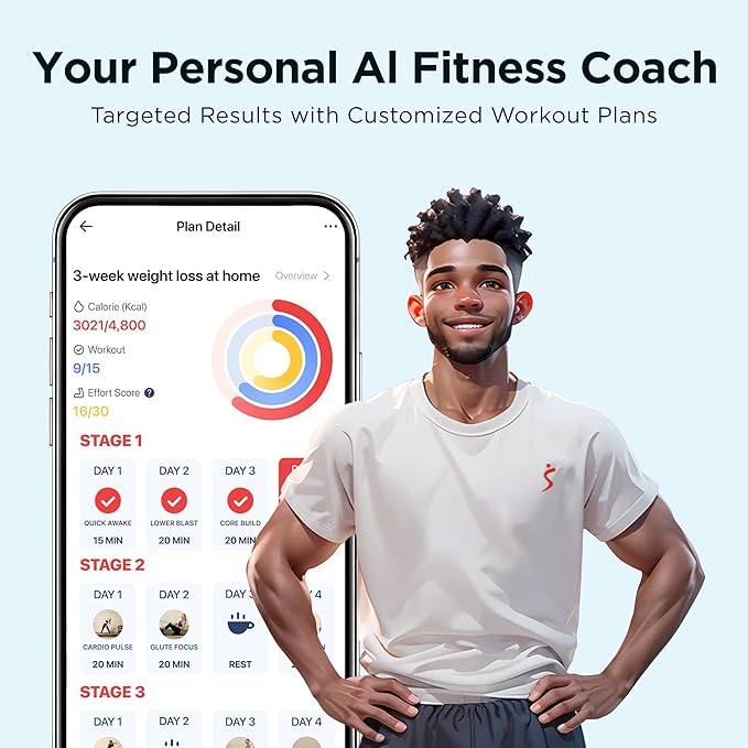 JLL Smart Upright Elliptical & Full-Body Cross Trainer – Compact, Low-Impact Cardio Machine for Home, Arm & Leg Workout, Whisper-Quiet, Heart Rate Monitor, Bluetooth with Fit App, Magnetic Resistance