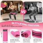 Ankle Resistance Bands with Cuffs & Fabric Resistance Bands Set - Legs & Glutes Workout Equipment for Women & Men, Home Gym Heavy Exercise Bands for Hip, Yoga, Strength Training, Rehab, Pilates
