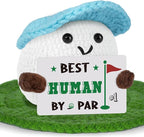 Golf Gifts for Men - Funny Crochet Golf Ball Accessories, Positive Gifts for Golfers Husband Dad Friends, Emotional Comfort Golf Gift Birthday