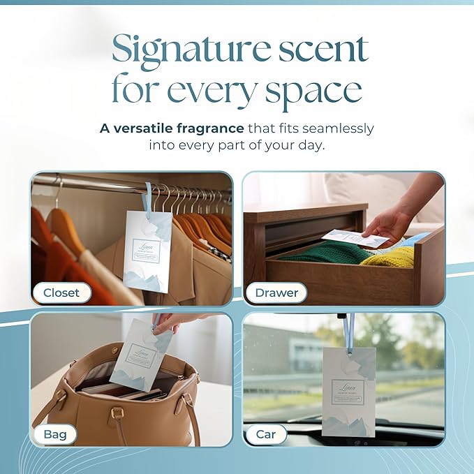 15 Pack Fresh Linen Sachets for Drawers and Closets, Scented Sachets for Drawers, Closet Freshener Sachet for Drawers to Refresh Any Space, Fresh Linen Sachet Bags, Scented Drawer Fresheners