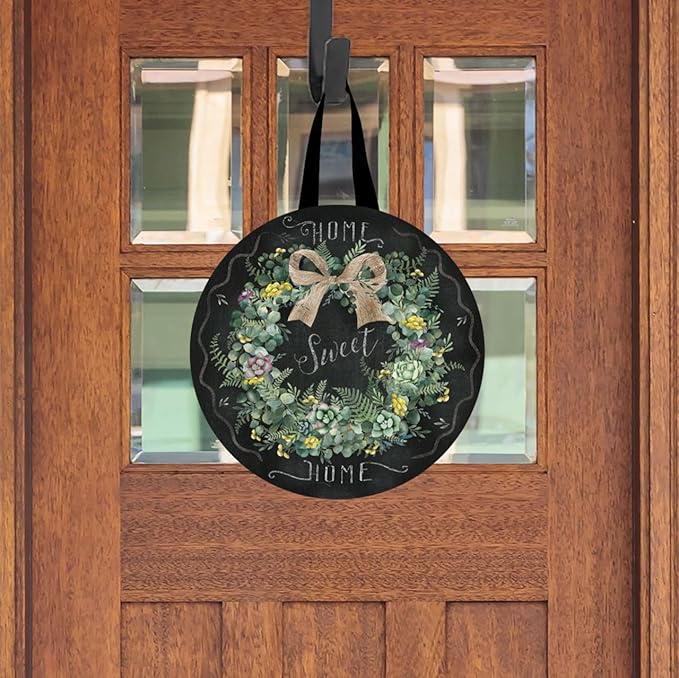 Briarwood Lane Home Sweet Home Wreath Wood Door Hanger