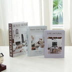 3 PCS Faux Decorative Books for Home Decor-Coffee Table Books Decor-Aesthetic Fake/Faux Books for Decoration,libros Decoration for Coffee Table, Shelf Accessories (Travel House Live Natural)
