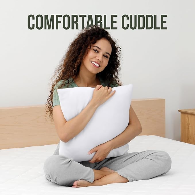 Utopia Bedding Throw Pillows (Set of 1, White) – 20 x 20 Inches Down Alternative Pillows for Bed, Sofa, and Couch - Fluffy Decorative Stuffer Pillow for Indoors & Outdoors