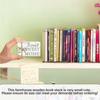 Mini Decorative Books for Home Decor, Small Rustic Wood Book Stack for Table Decor, Home Sweet Home Books for Living Room Bookshelf, Farmhouse Stacked Book Decorations (L33)