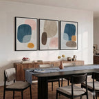 Large Framed Abstract Canvas Wall Art for Living Room, 3 Piece Colorful Minimalist Modern Prints Paintings Artwork for Walls, Neutral Pictures Wall Decor for Bedroom, Office, Dining Room 24x36 In