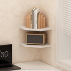 Furinno Rossi Hexagon Floating Shelves for Wall, Set of 2 Geometric Corner Shelf, Wall Mounted Shelves for Bathroom, Home Office, Living Room, White