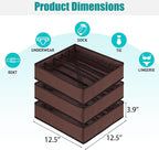 Bra Storage Drawers Organizer for Clothing Underwear Drawer Organizer Dividers Foldable Storage Cube Bins for Bra,Socks, Underwear,3 Pack （Coffee）