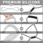 Figure 8 Resistance Band: Resistance Bands with Handles for Working Out - 8 Shaped Resistance Bands for Women - Exercise Bands for Arms - Fullbody Yoga Pulling Rope