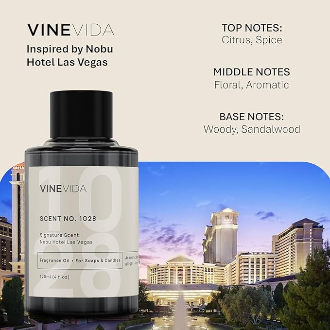 VINEVIDA (128oz) Hotel Fragrance Diffuser Oil - 5 Star Hotel Scents for Diffusers for Home - Cold Air Diffuser Oil - Hotel Scent Essential Oil - Nobu Hotel Las Vegas