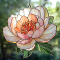 Peony November Birth Month Flower Acrylic Suncatcher, Flower Suncatchers for Window Hangings, Stained Glass Effect Garden Decor, Gift for Mother's Day, Mom, Grandma, Wife, Women