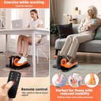 ANCHEER Under Desk Elliptical, Ellipse Leg Exerciser for Seniors Fully Assembled , Electric Seated Pedal Exerciser with Remote Control & 12 Adjustable Speed/Resistance