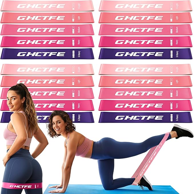 20PCS Resistance Bands Bulk Set for Trainers, Small Groups & Fitness Classes, Mini Bands for Glutes, Legs, and Core Workouts, Loop Exercise Bands with Storage Bag, Gift for Workout Buddies