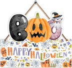 1PCS Halloween Decoration Wooden Wall Sign, Boo Hanging Sign for Front, Happy Halloween Welcome Sign, Wall Decor for Room Party Indoor Home Decor, Party Decor Supplies