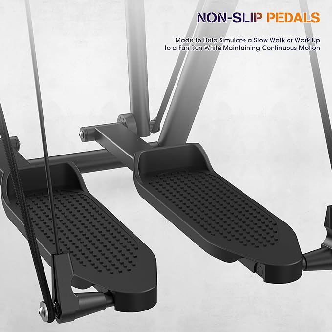 Air Walk Elliptical Glider Machine,Ellipse Machine for Home Cross-Training Arm/Leg Cardio Workout Equipment,Fully Assembled Low-Impact Design for Home Gym,600LBS Loading Capacity-New Version