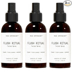 Muse Apothecary Flush Ritual - Aromatic & Refreshing Toilet Spray, Use Before You Go, 4 oz, Infused with Natural Essential Oils - Bergamot + French Lavender + Sandalwood, 3 Pack