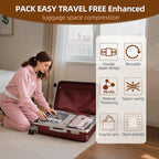 12 Pack Travel Vacuum Bags for Clothing,Compression Seal Packing Cubes for Suitcase Backpack,Vacuum Seal Bags for Clothing,Carry-on Size Space Saver Storage Bags 80% for Travel & Home（No pump）