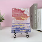 HENABLE 4PCS Premium Black Iron Plate Stands for Display 6 Inch, Decorative Solid Metal Plate Holders for Displaying, Mini Easel, Frame, Book, Card, Plaque, Bowl, Picture Stands for Display