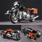 Vintage Motorcycle Model Decorative Collectible - Handmade Retro Iron Motorcycle Figurine Decor Art for Vintage Home Office Decor