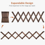 Accordion Wall Hanger, Hat Rack for Wall with 20 Coat Hooks, Expandable Hat Hangers Organizer, Vintage Decorative Coat Rack Wall Mount for Purse, Mug (Brown)