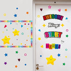 gisgfim Classroom Bulletin Board Decoration Set Welcome Banner Wall Door Decor Colorful Classroom Decorations for Kindergarten Preschool Elementary and Middle School(Awesome Things Start Here!)