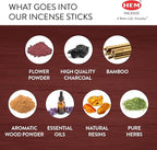 HEM Sandalwood Incense Sticks – 120 Count (Pack of 6 Boxes) – Classic Sandalwood Aroma Incense for Meditation, Yoga & Home Fragrance