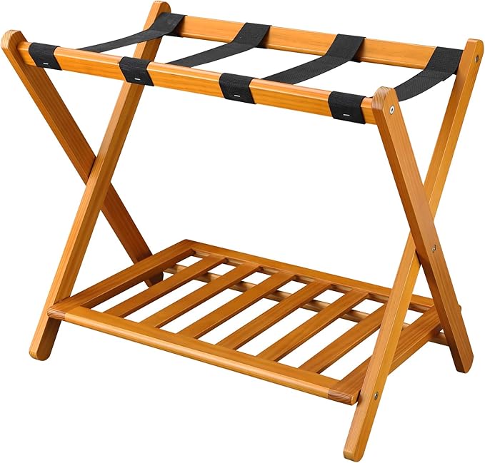Casual Home Luggage Rack, Honey Oak