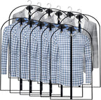 Garment Bags for Hanging Clothes (Set of 12) Suit Cover Travel Garment Bag for Closet Clothes Storage Bag Plastic Suit Bags for Closet Storage Bag with Zipper for Coats, Jackets, Shirts