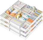 DIMJ Drawer Organizer Clothes Storage - 24 Pack Baby Dresser Organizer for Nursery, Small Fabric Closet Drawer Organizer Bins for Underwears Socks, Foldable Storage Dividers Organization for Bedroom