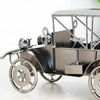 Metal Antique Vintage Car Model Home Décor Handmade Handcrafted Collections Collectible Vehicle (Silver)
