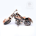 Trebisky Metal Motorcycle Sculpture (Copper Sportster) – Vintage Scrap Art Desk Decor for Office & Home, Unique for Dad, Men, Father, or Biker Enthusiasts