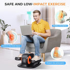 Under Desk Elliptical Machine, 2-in-1 Electric Leg Exerciser for Seniors, Quiet & Compact Pedal Exerciser with Remote, 12 Speed Elliptical Exercise Machine for Home Office