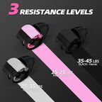 Pedal Resistance Bands with Handles, Upgrade Adjustable Manual Tension Training Pedal, Fabric Resistance Band with Wood Handles, Multifunction Fitness Bands for Abdomen, Waist, Arm, Leg