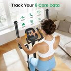 Elliptical Exercise Machine, ANCHEER Elliptical Machine 550Lbs Max Weight, Ultra-Silent Foldable Elliptical Machine, Exercise Equipment for Home Gym,16 Resistance Levels & Pulse Rate Grips