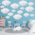 Affrolling 20 Pcs 3D Cloud Decorations Hanging Honeycomb Decor Artificial Cloud Ornaments for Ceiling Art Wedding Birthday Nursery Room Baby Shower Party Decorations(X-Large, Classical Style)