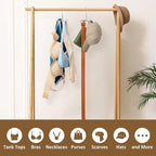 ZEDODIER Tie Hanger for Closet, 2 Pack Rotatable Tie Organizer for Men with 8 Hooks, Heavy Duty Space Saving Tie Rack for Ties and Belts, Silver