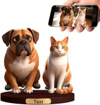 Personalized Photo Pet Cartoon Style Ornament Custom 3D Pet Statues From Photos Pet Memorial Desktop Display Customized Cartoon Figurine Desktop For Office Bedroom Gift'S For Dog Cat Lovers (Pet cartoon)