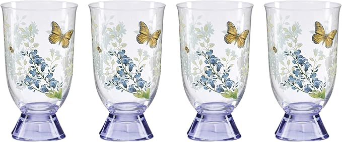 Lenox 897831 Butterfly Meadow Herbs Tall Tumblers, Set Of 4