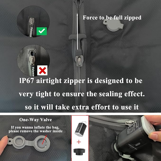 Travel Vacuum Bags with Pump 33L(21.65x15.75x5.91") Large Size IP67 Reusable Space Saver Compression Packing Storage Organizer Cube for Luggage CarryOn Suitcases & Backpack (Black-1 Bag)
