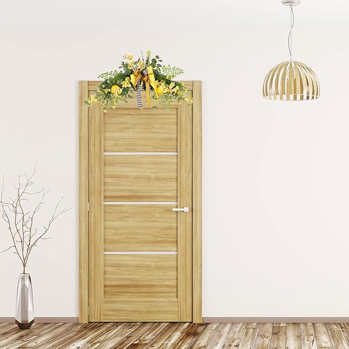 Wedding Arch Flowers Artificial Floral Swag for Door Lintel Spring Lemon Fruit Garland Rustic Decorative Swag for Wedding Arch Front Door Wall Home Decor(#1)