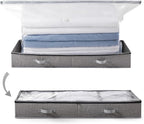 TAILI Under Bed Vacuum Storage Bags for Comforters and Blankets, Save 80% Space, Large Capacity Foldable Under Bed Storage Box for Quilts Pillow Blankets Linen, 41" x 17.7" x 6", Jumbo Vacuum Seal